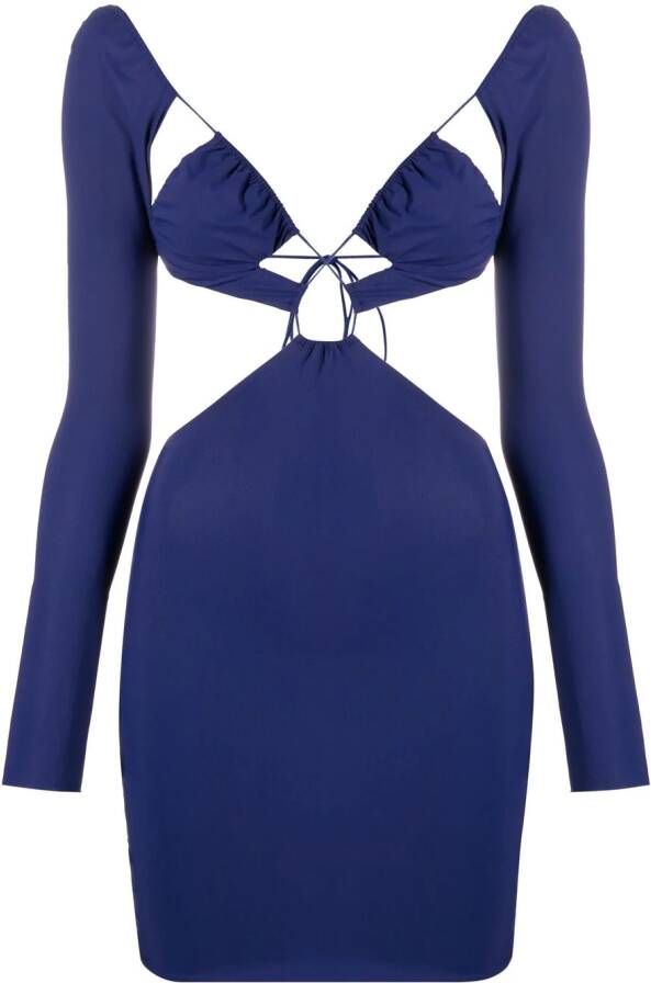 Amazuìn Uitgesneden mini-jurk Blauw