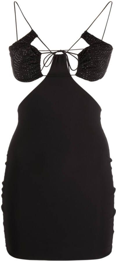 Amazuìn Uitgesneden mini-jurk Zwart