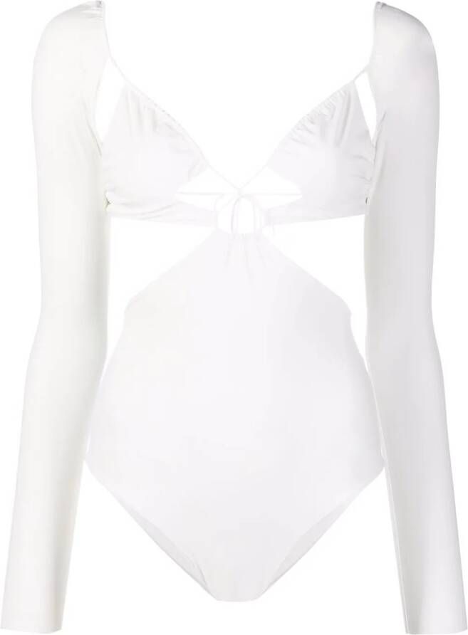 Amazuìn Uitgesneden badpak Wit
