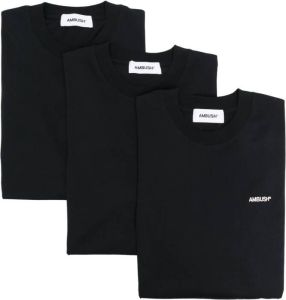 AMBUSH 3-pack T-shirts met logoprint Zwart