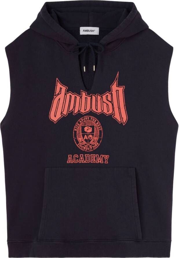 AMBUSH Academy mouwloze hoodie Zwart