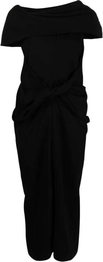 AMBUSH Asymmetrische midi-jurk Zwart
