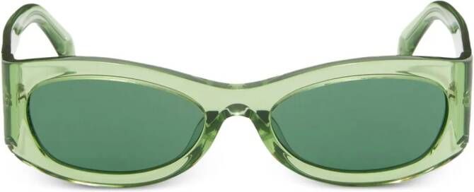 AMBUSH Bernie zonnebril met rechthoekig montuur Groen