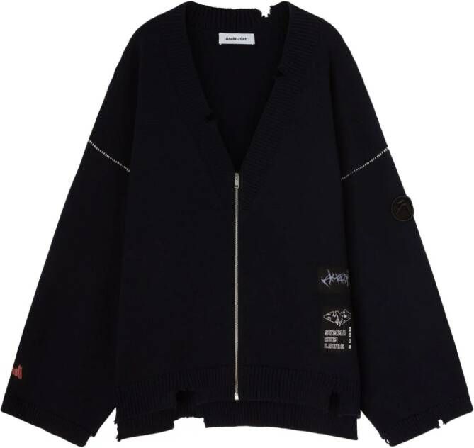Ambush Oversized cardigan Blauw Heren