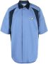 AMBUSH Bowling shirt DUSTY BLUE BRILLIANT WHITE - Thumbnail 1
