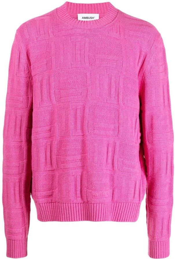 AMBUSH Trui met geometrisch patroon Roze