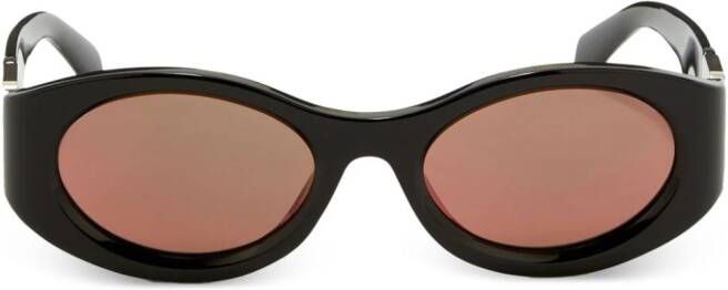 AMBUSH Gogelen zonnebril met ovaal montuur Zwart
