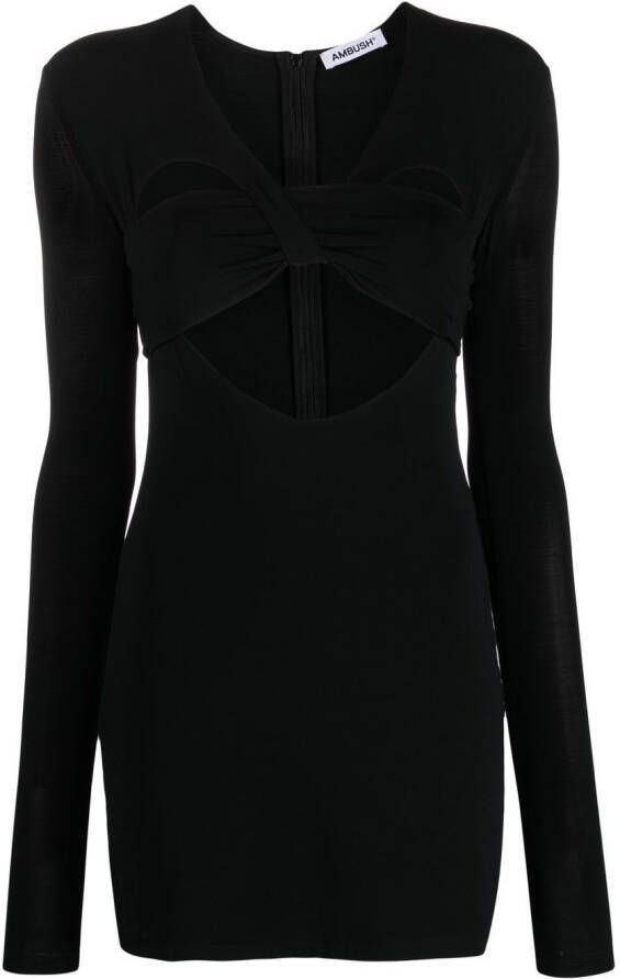 AMBUSH Hartvormige mini-jurk Zwart