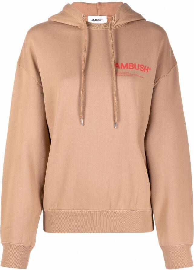 AMBUSH Hoodie met logoprint Beige