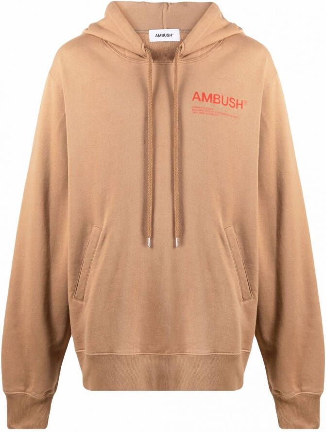 AMBUSH Hoodie met logoprint Beige
