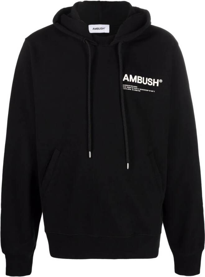 AMBUSH Hoodie met logoprint Zwart