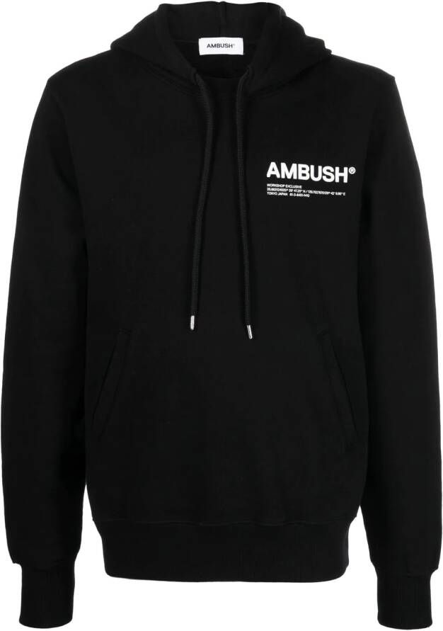 AMBUSH Hoodie met logoprint Zwart