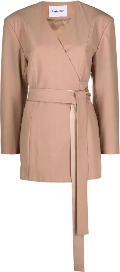 AMBUSH Jack met gestrikte taille Beige