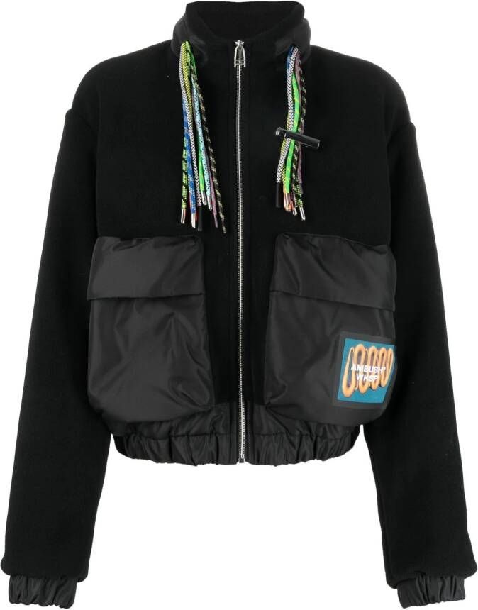 Ambush Logo-patch Zip-fastening Jacket Zwart Dames