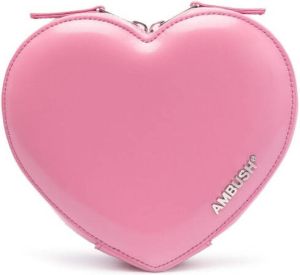 AMBUSH logo-plaque heart backpack Roze