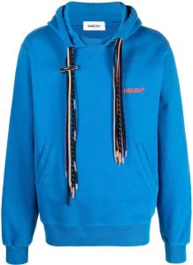 AMBUSH multicord-drawstring cotton hoodie Blauw