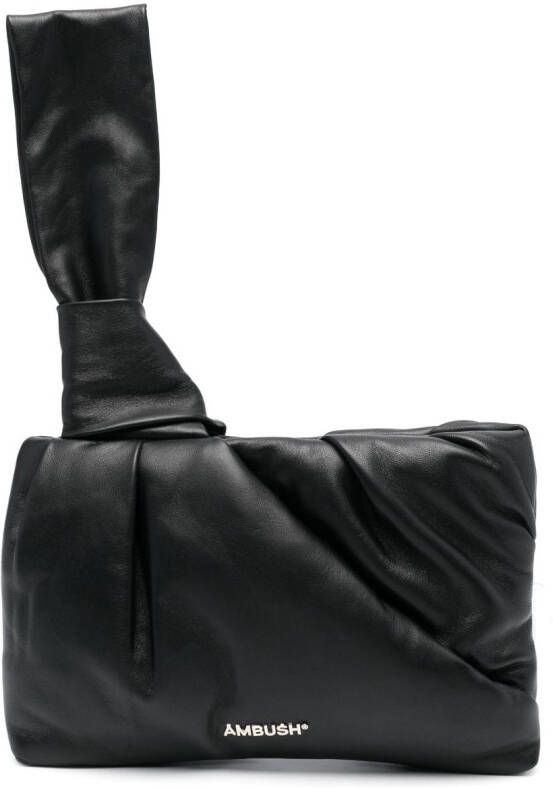 AMBUSH Nejiri leren clutch Zwart
