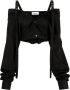 AMBUSH Cropped blouse Zwart - Thumbnail 2
