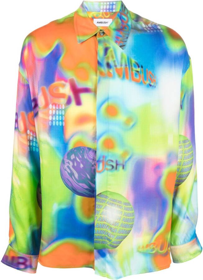 AMBUSH Overhemd met print Blauw