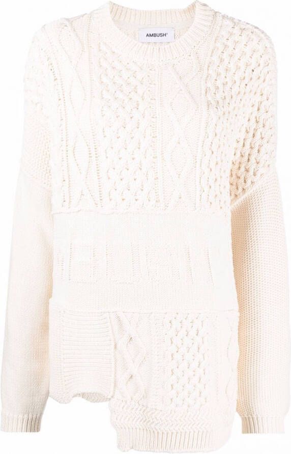 AMBUSH Trui met patchwork Beige