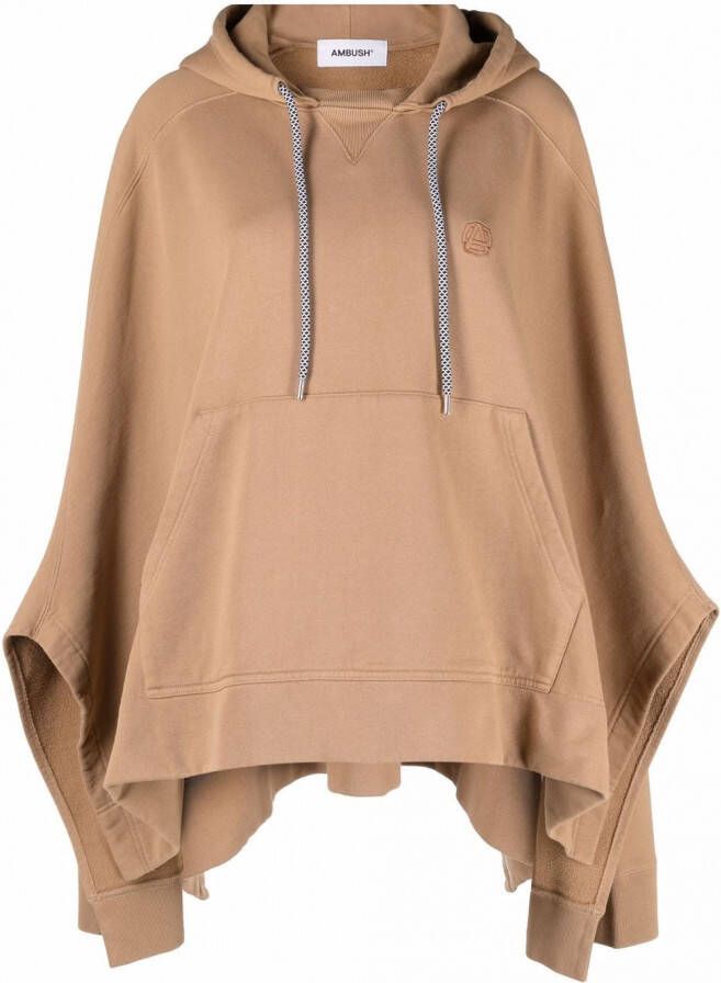 AMBUSH Poncho met capuchon Beige