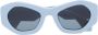 Ambush Geometrische blauwe zonnebril met gedurfde montuur en blauwe lenzen Blue Unisex - Thumbnail 1