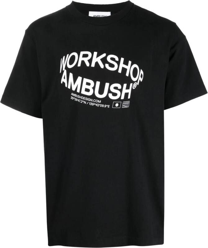 Ambush Revolve Logo T-shirt Black Heren