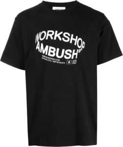 AMBUSH Revolve logo-print T-shirt BLACK OFF WHITE