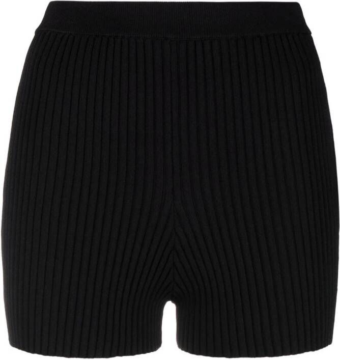 AMBUSH Ribgebreide shorts Zwart