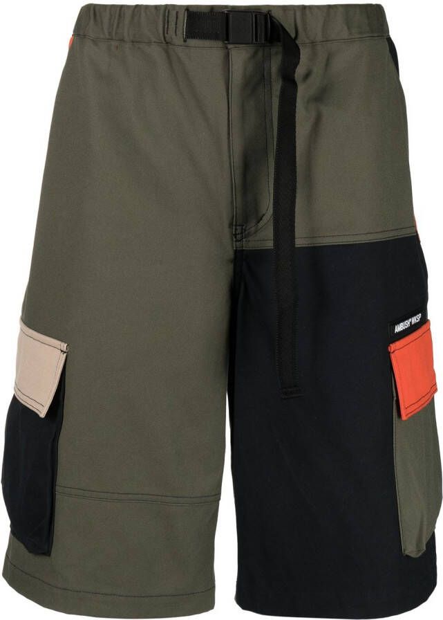 AMBUSH Shorts met colourblocking Groen