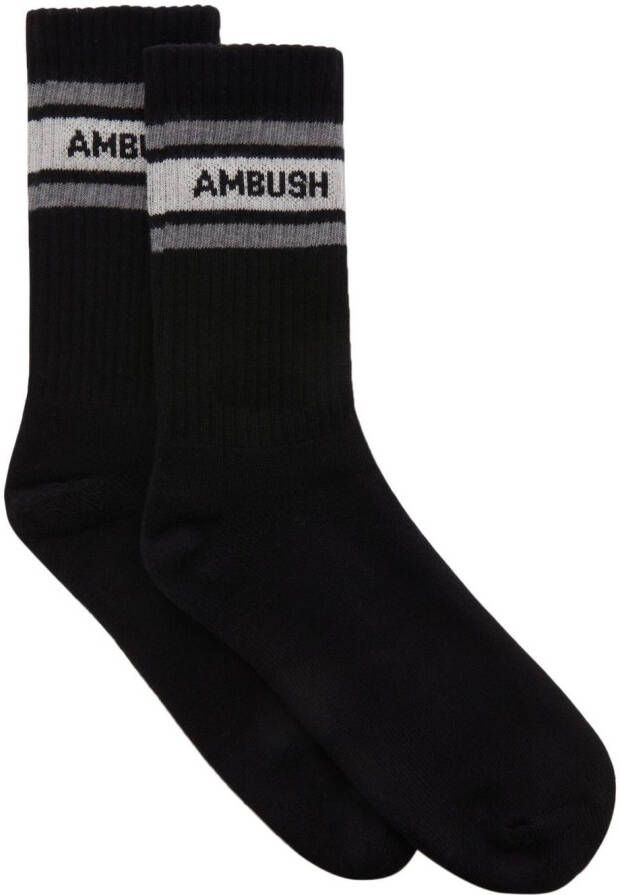 AMBUSH Sokken met logo jacquard Zwart