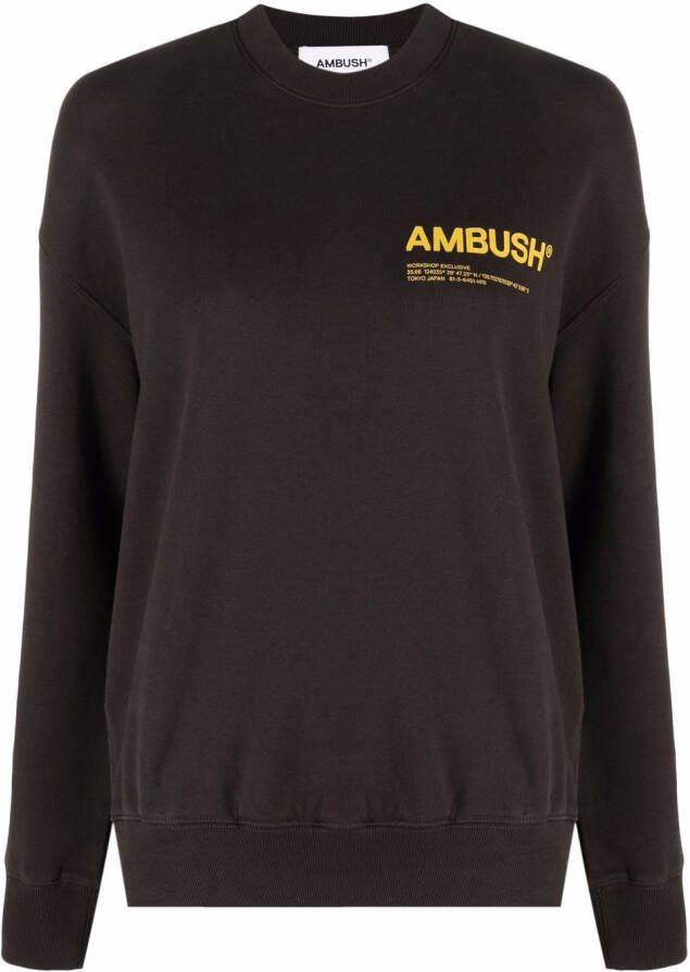AMBUSH Sweater met logoprint Bruin