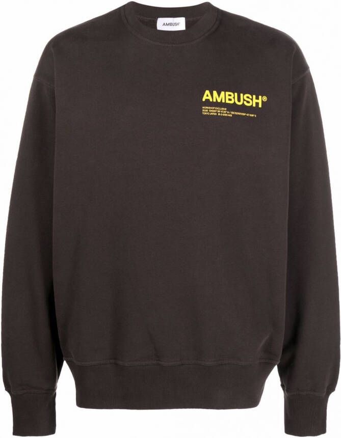AMBUSH Sweater met logoprint Bruin