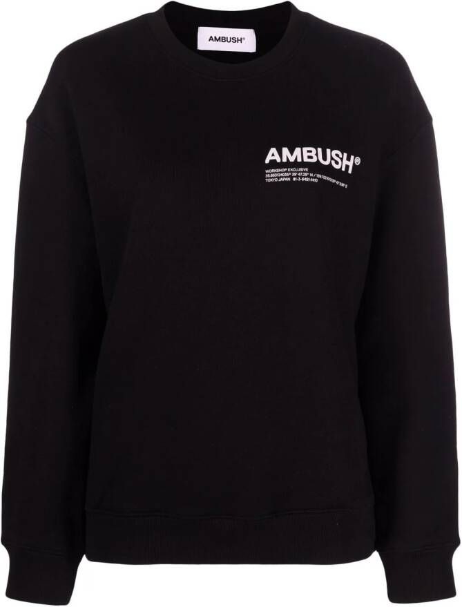 AMBUSH Sweater met logoprint Zwart