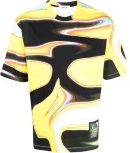 AMBUSH T-shirt met abstracte print Geel