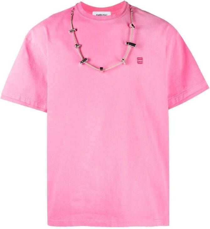 AMBUSH T-shirt met detail Roze