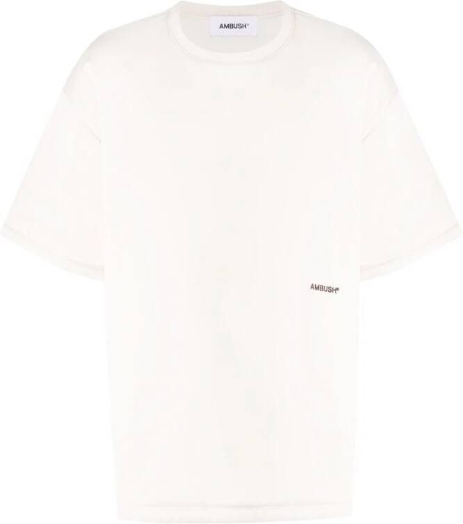 AMBUSH T-shirt met geborduurd logo Beige