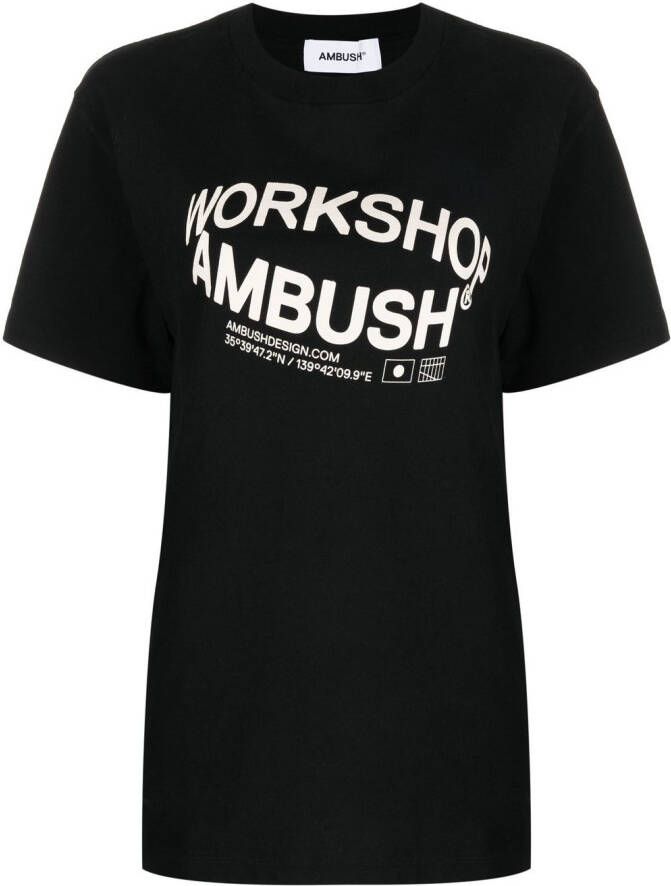 AMBUSH T-shirt met logo Zwart