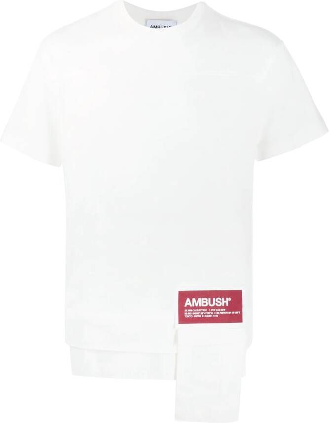 AMBUSH T-shirt met logopatch Wit
