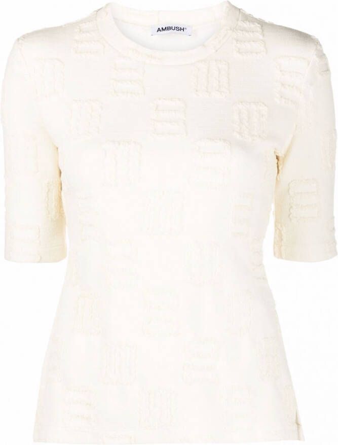 AMBUSH T-shirt met monogram Beige