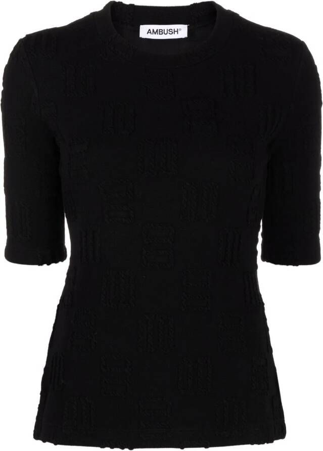 AMBUSH T-shirt met monogram Zwart