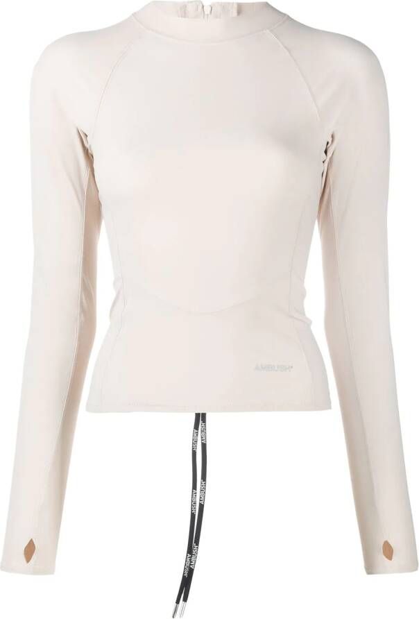 AMBUSH Top met rits op de rug Beige