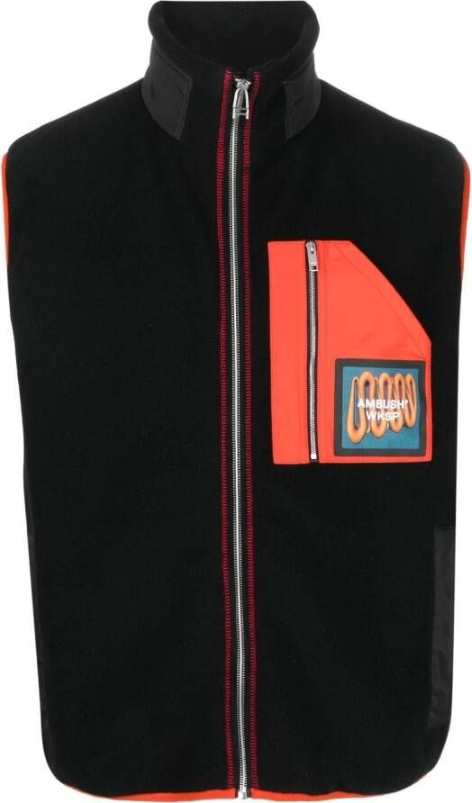 AMBUSH Vest met logopatch Zwart
