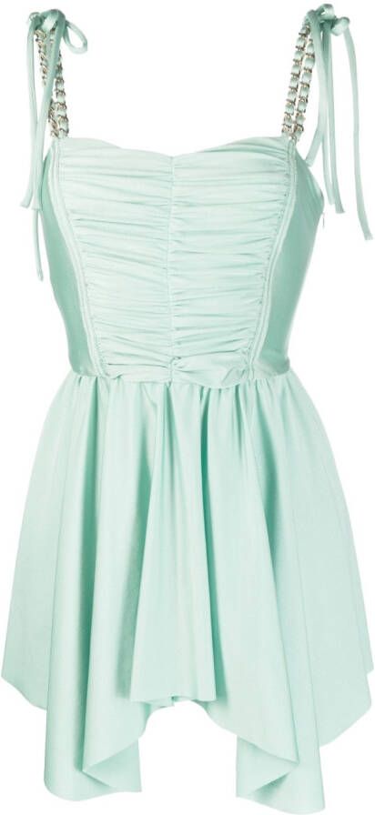 Amen Asymmetrische mini-jurk Groen