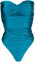 Amen Blouse met ruches Blauw - Thumbnail 1