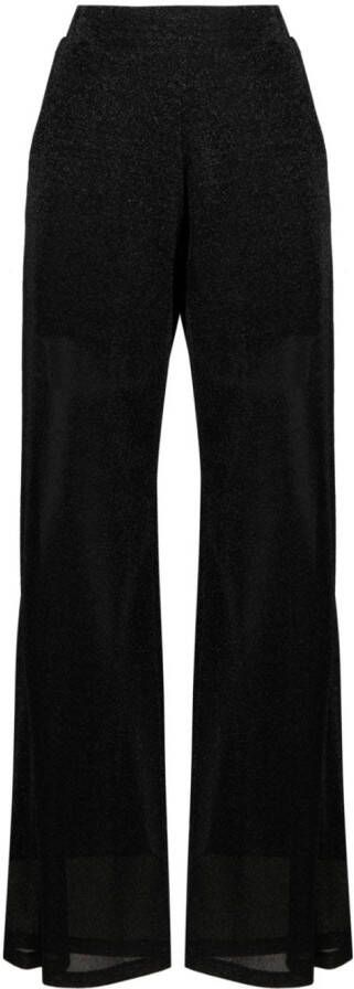 Amen Broek met wijde pijpen Zwart