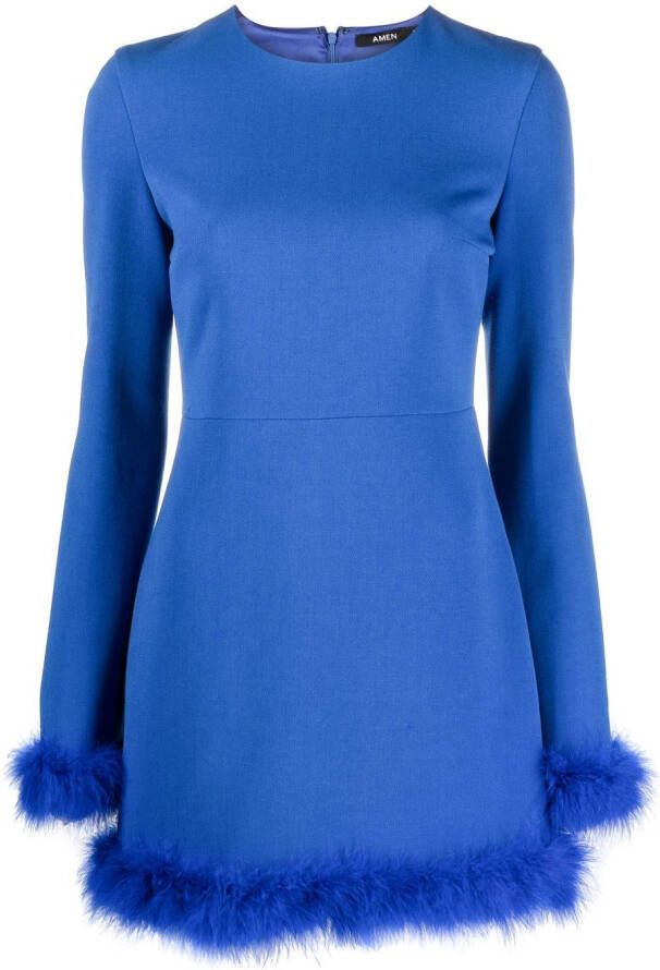 Amen Mini-jurk van crêpe Blauw