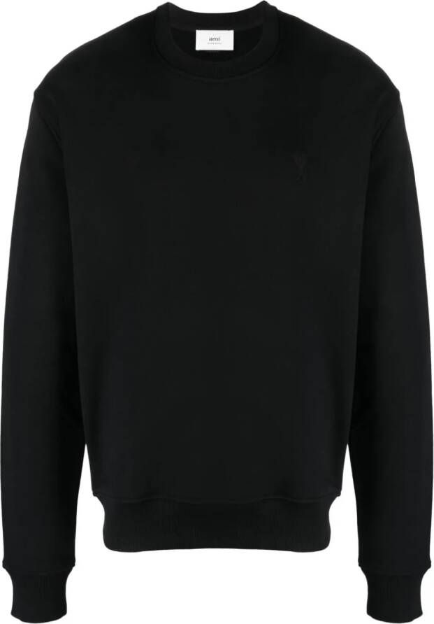 AMI Paris Ami de Coeur cotton sweatshirt Zwart