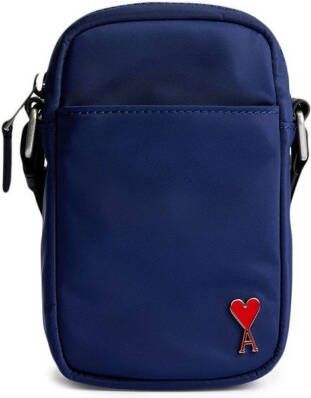 Ami Paris Mini Bags Klassieke Zwarte Crossbody Tas Blue Black Unisex