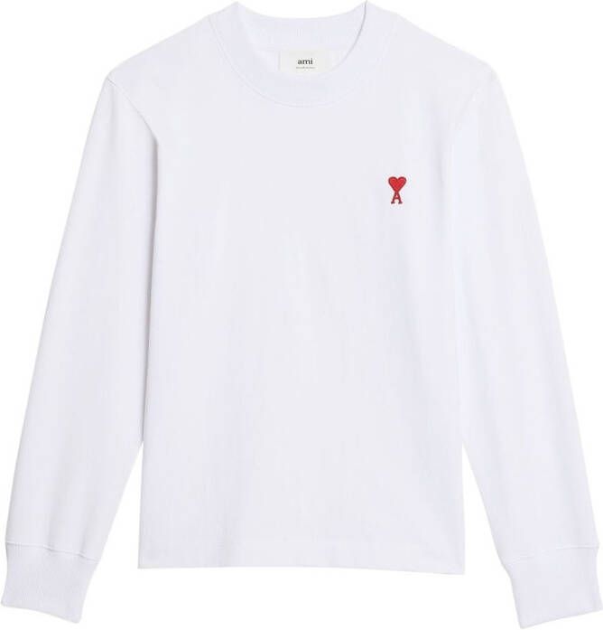 AMI Paris Sweater van biologisch katoen Wit